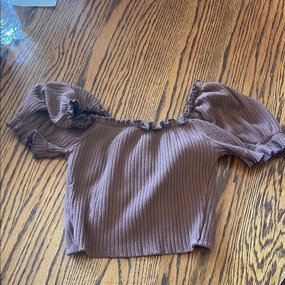 Fashion Nova Chocolate Puff Sleeve Blouse - Picture 3 of 4